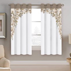 تصویر پرده نیروانا طرح گل حاشیه مدل هازان کد 8432 سایز 140×200 سانتی متر 