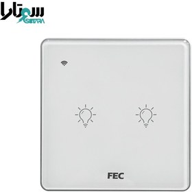 تصویر کلید وای فای لمسی سفید FEC-SW-02 