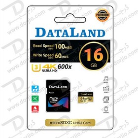 تصویر کارت حافظه Micro SD 16GB Class 10 U3 مارک DataLand 