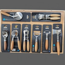 تصویر ست ابزار آشپزخانه 8پارچه برند Beless استیل 