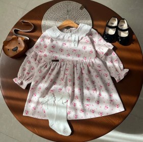 تصویر پیراهن گل صورتی 