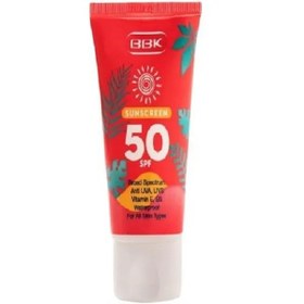 تصویر ببک کرم ضد آفتاب 50میلی لیتر spf50 رنگی 