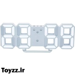 تصویر ساعت رومیزی دیجیتال بالیکو طرح سه بعدی 3D LED Clock دارای زنگ بیداری تاریخ و دمای محیط 