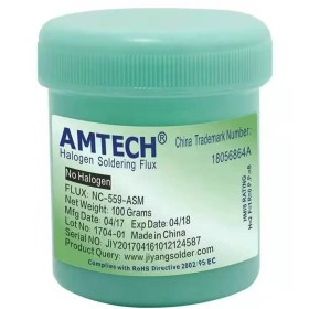 تصویر خمير فلكس 100 گرمی AMTECH NC-559 KHAMIR FLUX AMTECH NC-559 100G BLUE