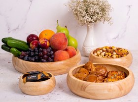 تصویر کاسه چوبی رابروود قطر 12 Wooden bowl