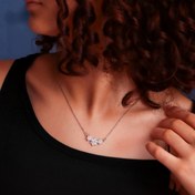 تصویر گردنبند استیل شکوفه 