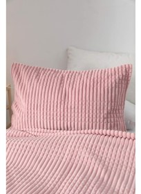 تصویر ست پتو یک نفره دو تکه مرینوس مدرن - پودری برند favora Merinos Modern Line 2 Piece Single Blanket Set - Powder