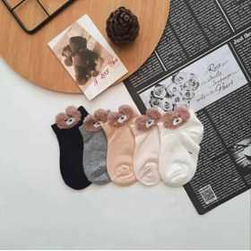 تصویر جوراب نوزادی تدی 