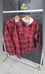 تصویر کاپشن چهارخونه مردانه - قرمز چهارخونه / XL 