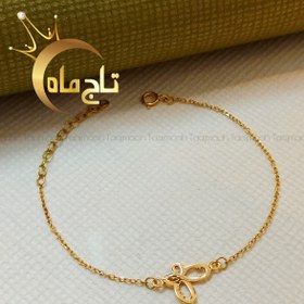 تصویر دستبند پروانه مینیمال طلا ۱۸ عیار تاج ماه 