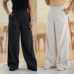 تصویر شلوار فول بگ فوتر سایز ۴۶-۴۸ قهوه ای موکا 