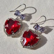 تصویر گوشواره قلب اناری 