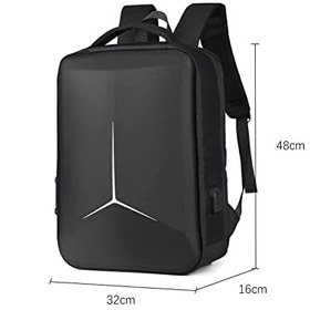 خرید و قیمت 17 Inch Hard Shell Laptop Backpack, Anti-Theft Waterproof  Business Travel Computer Backpack, Black Gaming Laptop Bag with USB Port  and Password Lock… | ترب