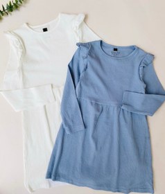 تصویر پیراهن دخترونه - ۴-۶ سال / کبریتی آبی 