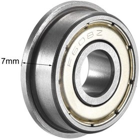 تصویر بلبرینگ شیار عمیق فلنج دار مدل F608ZZ F608ZZ Deep grove Ball bearing