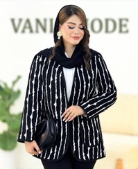 تصویر تک کت زنانه - جنس تافته اعلا - فوق‌العاده خوش تن - تک رنگ / فری سایز Women's Single Blazer – Premium Taffeta Fabric – Exceptionally Flattering Fit