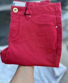 تصویر شلوار جین راسته رنگ قرمز – شیک، راحت و باکیفیت straight pants - jean