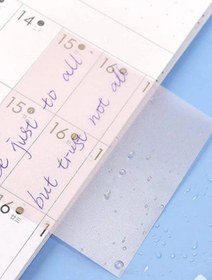 تصویر استیک نوت شفاف رنگی ۵۰ برگ مربعی 