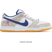 تصویر کتانی نایکی SB Dunk Low Rayssa Leal زنانه رنگ سفید زرد 