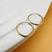 تصویر گوشواره حلقه‌ای ساده 