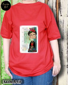 تصویر تیشرت هنری فریدا و تیشرت مینیمال طرح فریدا Frida Tshirt