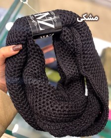 تصویر شال بافت رینگی - مشکی 