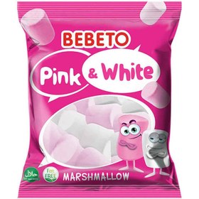 تصویر مارشمالو پینک اند وایت ببتو - 60 گرم Bebeto Marshmallow 60 gr