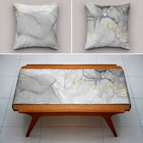 تصویر ست کوسن و رانر کد S65 ماربل