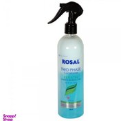 تصویر اسپری دو فاز کراتینه ترمیم کننده روزال (Rosal) مناسب موهای خشک و آسیب دیده حجم 400 میلی‌لیتر 