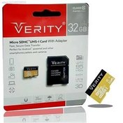 تصویر کارت حافظه microSDHC UHS-I وریتی همراه با آداپتور ظرفیت 32 گیگابایت با سرعت 95mb Verity microSDHC UHS-I 32gb