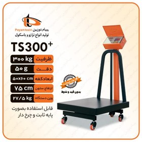 تصویر باسکول 300 کیلویی پلاس پیام توزین +TS300 