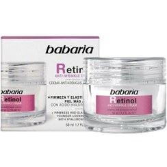 تصویر کرم آبرسان صورت باباریا Babaria مدل Retinol Anti Wrinkle حجم 50 میلی لیتر 