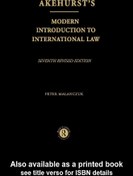 تصویر دانلود کتاب akehursts Modern Introduction to International Law 7th Revised Edition 