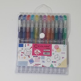 تصویر روان نویس اکلیلی سی کلاس مدل Glitter بسته ۱۲ عددی 