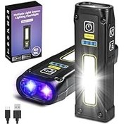 تصویر چراغ قوه DARKBEAM UV 365 نانومتری سیاه چراغ قوه LED EDC لامپ چوبی قابل شارژ USB C با لومن بالا، چراغ قرمز مینی مغناطیسی روشن COB - برق اضطراری - برای ادرار حیوانات خانگی، تشخیص عتیقه DARKBEAM UV Flashlight 365nm Black Light, LED EDC Flashlights high Lumens USB C Rechargeable Woods Lamp, Mini Magnetic Bright COB Red Light - Emergency Power - for Pet Urine, Antique Detection