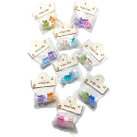 تصویر پک دوتایی مینی کلیپس شفاف دو گل 