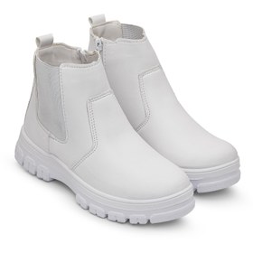 تصویر نیم بوت زنانه شیما مدل سپنتا سفید 