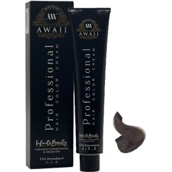 تصویر رنگ مو کد 2-6 رنگ بلوند زیتونی تیره حجم 120 میل آوایی Awaii hair color, code 2-6, volume 120 ml, dark olive blonde color