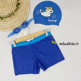 تصویر مایو شنا پسرانه پادار طرح هیولاهای کارتونی بامزه 