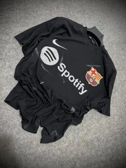 تصویر تیشرت مردانه بارسلونا طرح Spotify رنگ مشکی و سفید سایز XL 