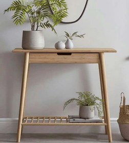 تصویر میز کنسول چوبی تک کشو 