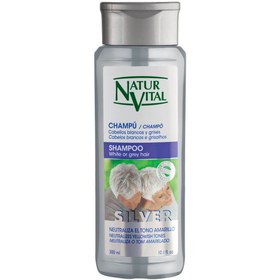 تصویر شامپو ضد زردی نچرال ویتال NaturVital white or gray hair shampoo 300 ml