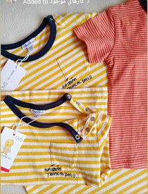 تصویر تیشرت نخی نوزادی برند او وی اس : کد kodak1111 - زرد / 1 تا 2 سال ا OVS brand baby cotton t-shirt OVS brand baby cotton t-shirt