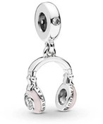 تصویر چارم آویز هدفون‌ صورتی پاندورا Pandora Pink Headphones Dangle Charm