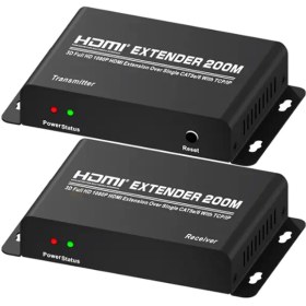 تصویر اکستندر HDMI تی سی تی مدل TC-HEX-200RP پشتیبانی تا 200 متر TCT TC-HEX-200RP CAT5e-6 TCP-IP 200M HDMI Extender