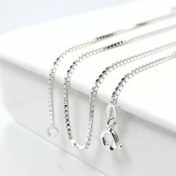 تصویر زنجیر نقره ونیزی ۴۵ سانتی 