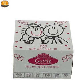 تصویر دستمال کاغذی 50 برگ گلریز گلدار طرح رویای کودکانه Golriz Dream 50 Paper Tissues