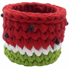 تصویر سبد قلاب بافی تریکو مدل یلدا - کد 1 yalda basket