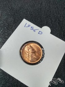 تصویر سکه ۱ سنت لینکلن ۱۹۵۶ با قدمت و ۱۰۰ درصد بانکی 