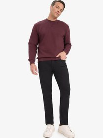 تصویر سویشرت مردانه زرشکی دفکتو 